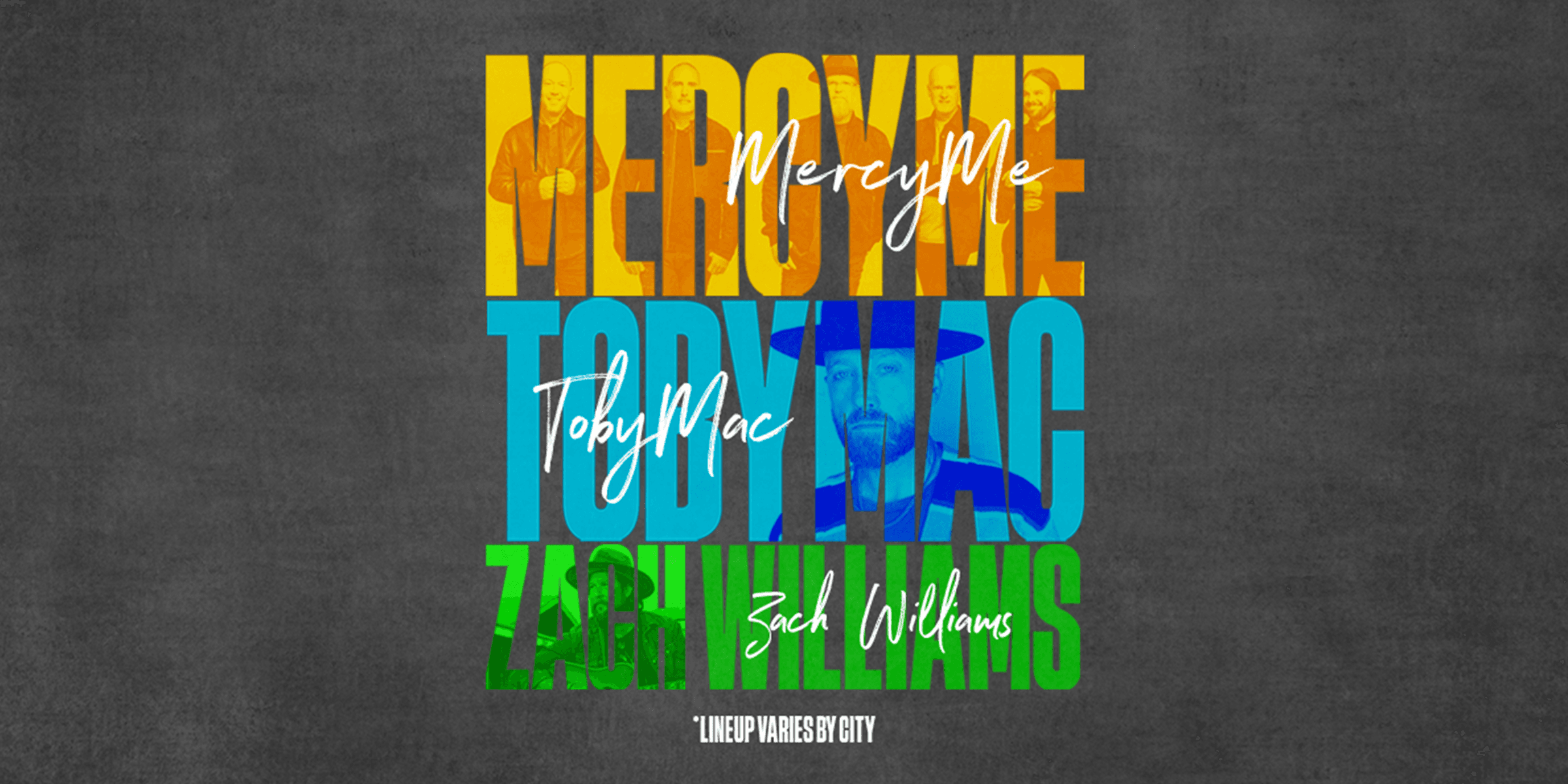 MercyMe, TobyMac, Zach Williams Fall Tour