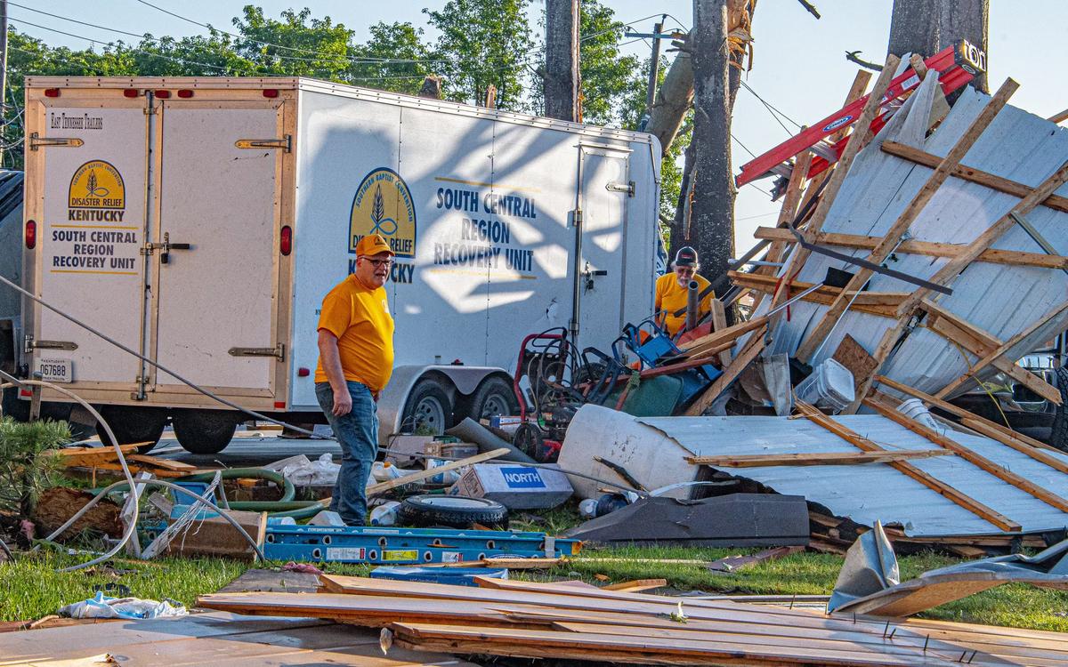 tornado disaster scene