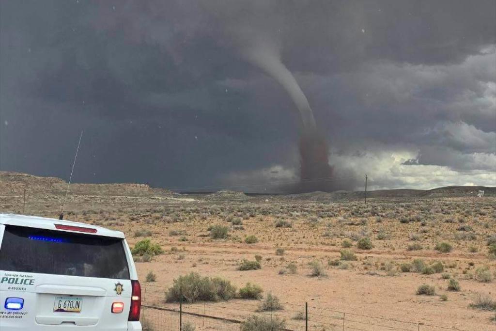 A tornado northeast of Montezuma Creek, Utah