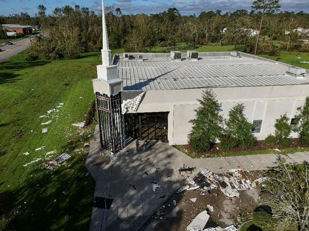 Union Cathedral church after of Hurricane Helene moved through Valdosta, Ga.