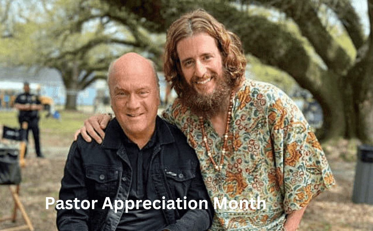 Pastor Greg Laurie with actor Jonathan Roumie